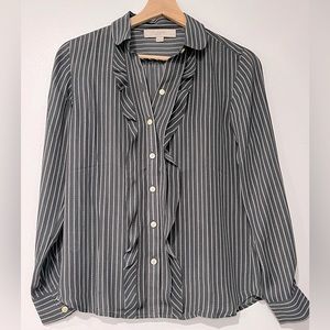 Blue and white blouse